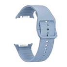 For Samsung Galaxy Watch 8 40mm / 44mm Solid Color Stitched Silicone Watch Band, Size:S(Jewel Blue) - 3