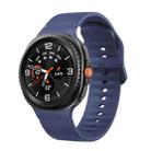 For Samsung Galaxy Watch 8 40mm / 44mm Solid Color Stitched Silicone Watch Band, Size:S(Midnight Blue) - 1