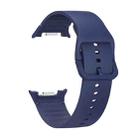 For Samsung Galaxy Watch 8 40mm / 44mm Solid Color Stitched Silicone Watch Band, Size:S(Midnight Blue) - 3