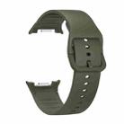 For Samsung Galaxy Watch 8 40mm / 44mm Solid Color Stitched Silicone Watch Band, Size:S(Army Green) - 3