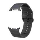 For Samsung Galaxy Watch 8 40mm / 44mm Solid Color Stitched Silicone Watch Band, Size:S(Dark Gray) - 2