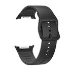 For Samsung Galaxy Watch 8 40mm / 44mm Solid Color Stitched Silicone Watch Band, Size:S(Black) - 3