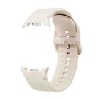 For Samsung Galaxy Watch 8 40mm / 44mm Solid Color Stitched Silicone Watch Band, Size:M(Starlight) - 2