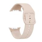 For Samsung Galaxy Watch 8 40mm / 44mm Solid Color Stitched Silicone Watch Band, Size:M(Starlight) - 3