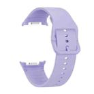 For Samsung Galaxy Watch 8 40mm / 44mm Solid Color Stitched Silicone Watch Band, Size:M(Official Purple) - 3