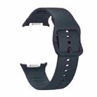 For Samsung Galaxy Watch 8 40mm / 44mm Solid Color Stitched Silicone Watch Band, Size:M(Dark Gray) - 3
