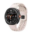 For Samsung Galaxy Watch 8 40mm / 44mm Hole Style Black Reverse Buckle Silicone Watch Band(Starlight) - 1