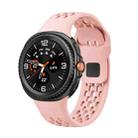 For Samsung Galaxy Watch 8 40mm / 44mm Hole Style Black Reverse Buckle Silicone Watch Band(Pink) - 1