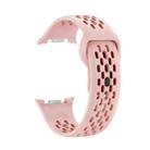 For Samsung Galaxy Watch 8 40mm / 44mm Hole Style Black Reverse Buckle Silicone Watch Band(Pink) - 3