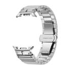 For Samsung Galaxy Watch 8 40mm / 44mm Bamboo Joint Stainless Steel Watch Band(Silver) - 2
