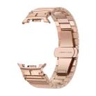 For Samsung Galaxy Watch 8 40mm / 44mm Bamboo Joint Stainless Steel Watch Band(Rose Gold) - 2