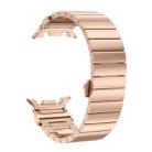For Samsung Galaxy Watch 8 40mm / 44mm Bamboo Joint Stainless Steel Watch Band(Rose Gold) - 3