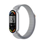 For Xiaomi Smart Band 10 / 9 / 8 Tail Style Nylon Hook And Loop Fastener Watch Band(Gray) - 1