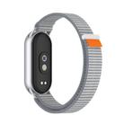 For Xiaomi Smart Band 10 / 9 / 8 Tail Style Nylon Hook And Loop Fastener Watch Band(Gray) - 3