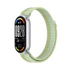 For Xiaomi Smart Band 10 / 9 / 8 Tail Style Nylon Hook And Loop Fastener Watch Band(Mint Green) - 1