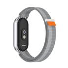 For Xiaomi Smart Band 10 / 9 / 8 Tail Style Nylon Hook And Loop Fastener Watch Band(Siver) - 3