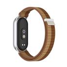 For Xiaomi Smart Band 10 / 9 / 8 Tail Style Nylon Hook And Loop Fastener Watch Band(Brown Coffee) - 3