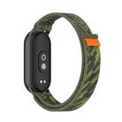 For Xiaomi Smart Band 10 / 9 / 8 Tail Style Nylon Hook And Loop Fastener Watch Band(Camouflage Green) - 3