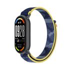 For Xiaomi Smart Band 10 / 9 / 8 Tail Style Nylon Hook And Loop Fastener Watch Band(Quiet Blue) - 1