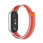 For Xiaomi Smart Band 10 / 9 / 8 Tail Style Nylon Hook And Loop Fastener Watch Band(Peony) - 3