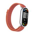 For Xiaomi Smart Band 10 / 9 / 8 Tail Style Nylon Hook And Loop Fastener Watch Band(Rose Red) - 2