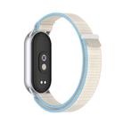 For Xiaomi Smart Band 10 / 9 / 8 Tail Style Nylon Hook And Loop Fastener Watch Band(Milk White) - 3