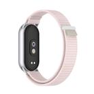 For Xiaomi Smart Band 10 / 9 / 8 Tail Style Nylon Hook And Loop Fastener Watch Band(Pink) - 3