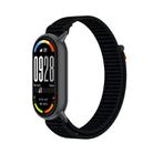 For Xiaomi Smart Band 10 / 9 / 8 Tail Style Nylon Hook And Loop Fastener Watch Band(Black) - 1