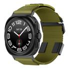 For Samsung Galaxy Watch Ultra 47mm Kalebol Braided Nylon Sport Watch Band(Army Green) - 1