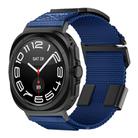 For Samsung Galaxy Watch Ultra 47mm Kalebol Braided Nylon Sport Watch Band(Blue) - 1