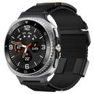 For Samsung Galaxy Watch 8 40mm / 44mm Kalebol Braided Nylon Sport Watch Band(Black) - 1