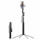 Q530TK Portable Metal Phone Stand Selfie Stick Expandable Auto Face Tracking Tripod with Single Fill Light - 1