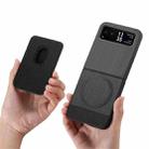 For Motorola Moto Razr 40 Twill Fabric Card Bag Ring Magnetic Back Phone Case(Black) - 3