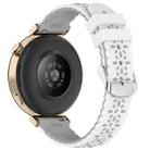 20mm Two Color Sunflower Silicone Watch Band(White Gray) - 2
