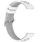 20mm Two Color Sunflower Silicone Watch Band(White Gray) - 3