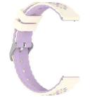 20mm Two Color Sunflower Silicone Watch Band(Starlight Purple) - 3