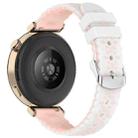 18mm Two Color Sunflower Silicone Watch Band(White Pink) - 2