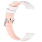 18mm Two Color Sunflower Silicone Watch Band(White Pink) - 3