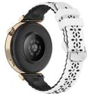 18mm Two Color Sunflower Silicone Watch Band(White Black) - 2