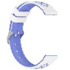 18mm Two Color Sunflower Silicone Watch Band(White Blue) - 3