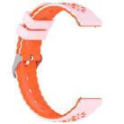 18mm Two Color Sunflower Silicone Watch Band(Pink Orange) - 3
