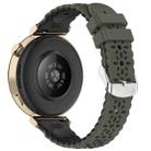 18mm Two Color Sunflower Silicone Watch Band(Army Green Black) - 2