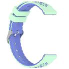 18mm Two Color Sunflower Silicone Watch Band(Teal Blue) - 3