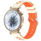 18mm Two Color Sunflower Silicone Watch Band(Starlight Orange) - 1