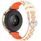 18mm Two Color Sunflower Silicone Watch Band(Starlight Orange) - 2