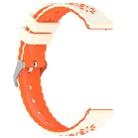 18mm Two Color Sunflower Silicone Watch Band(Starlight Orange) - 3