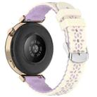 18mm Two Color Sunflower Silicone Watch Band(Starlight Purple) - 2