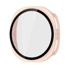 For Samsung Galaxy Watch8 40mm ENKAY Hat-Prince Full Coverage Tempered Glass Film Integrated PC Watch Case(Sand Pink) - 1
