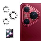 For Huawei Pura 80 Pro / Pro+ / Ultra ENKAY 9H Rear Lens Aluminium Alloy Tempered Glass Film(Silver) - 1