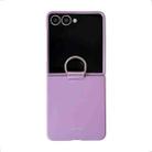 For Samsung Galaxy Z Flip7 5G Electricplating Ring Buckle Folding Phone Case(Pink) - 1